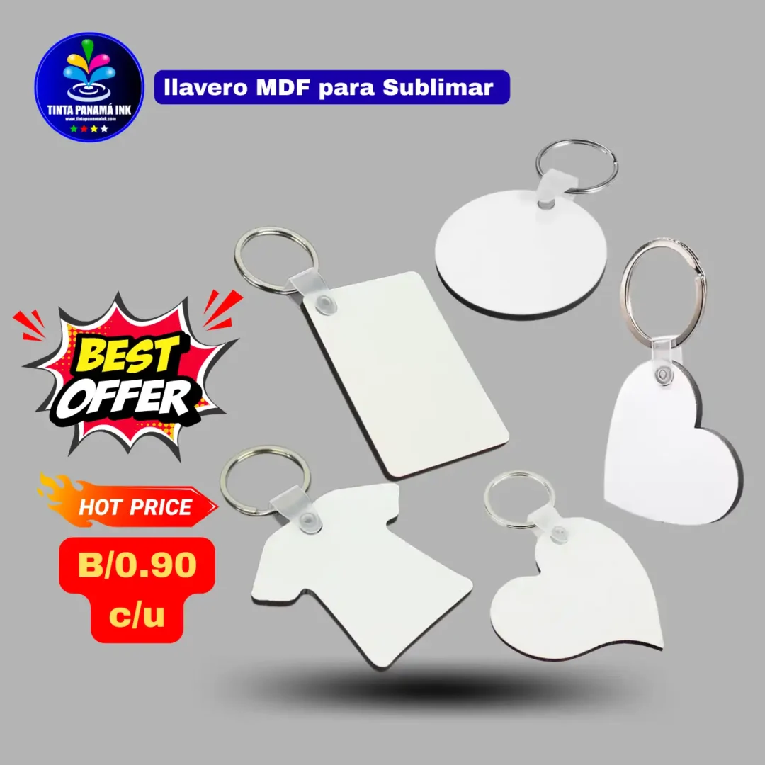llaveros MDF para sublimar