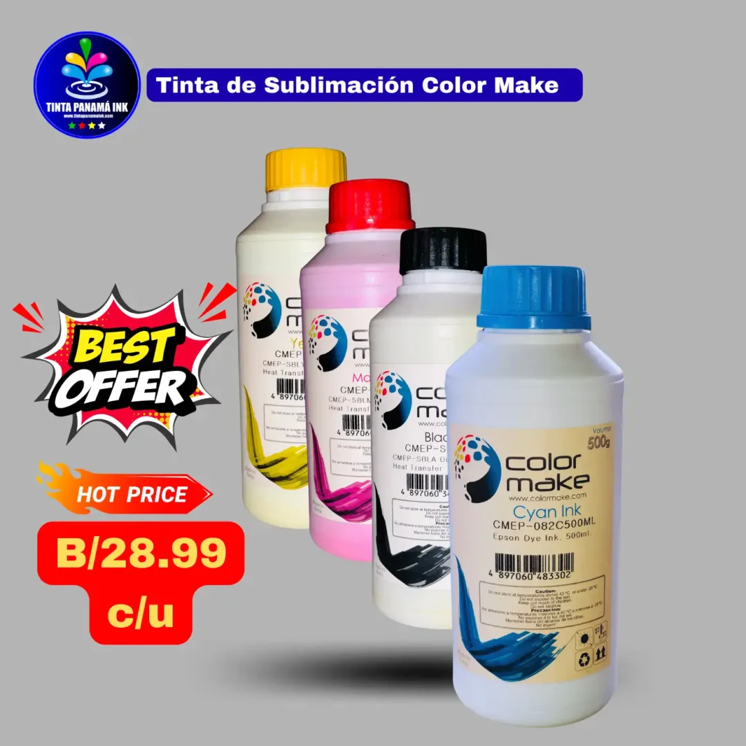 Tinta de sublimación Color Make de 500 ml