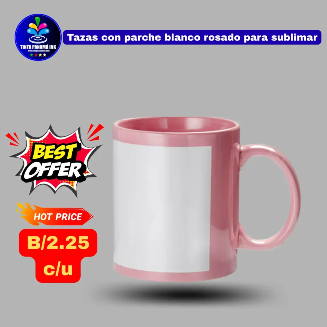 tazas con franja de colores para sublimar