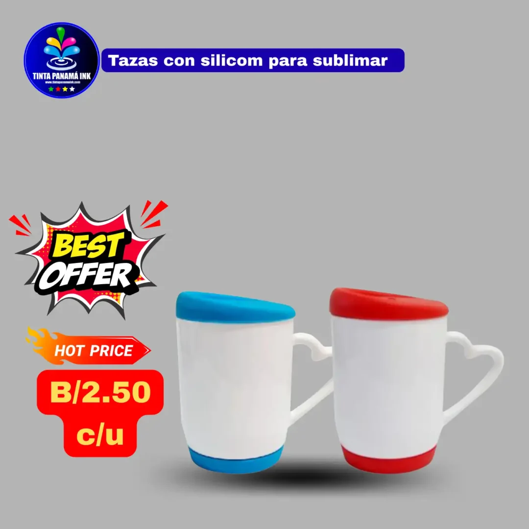Tazas con silicon para sublimar