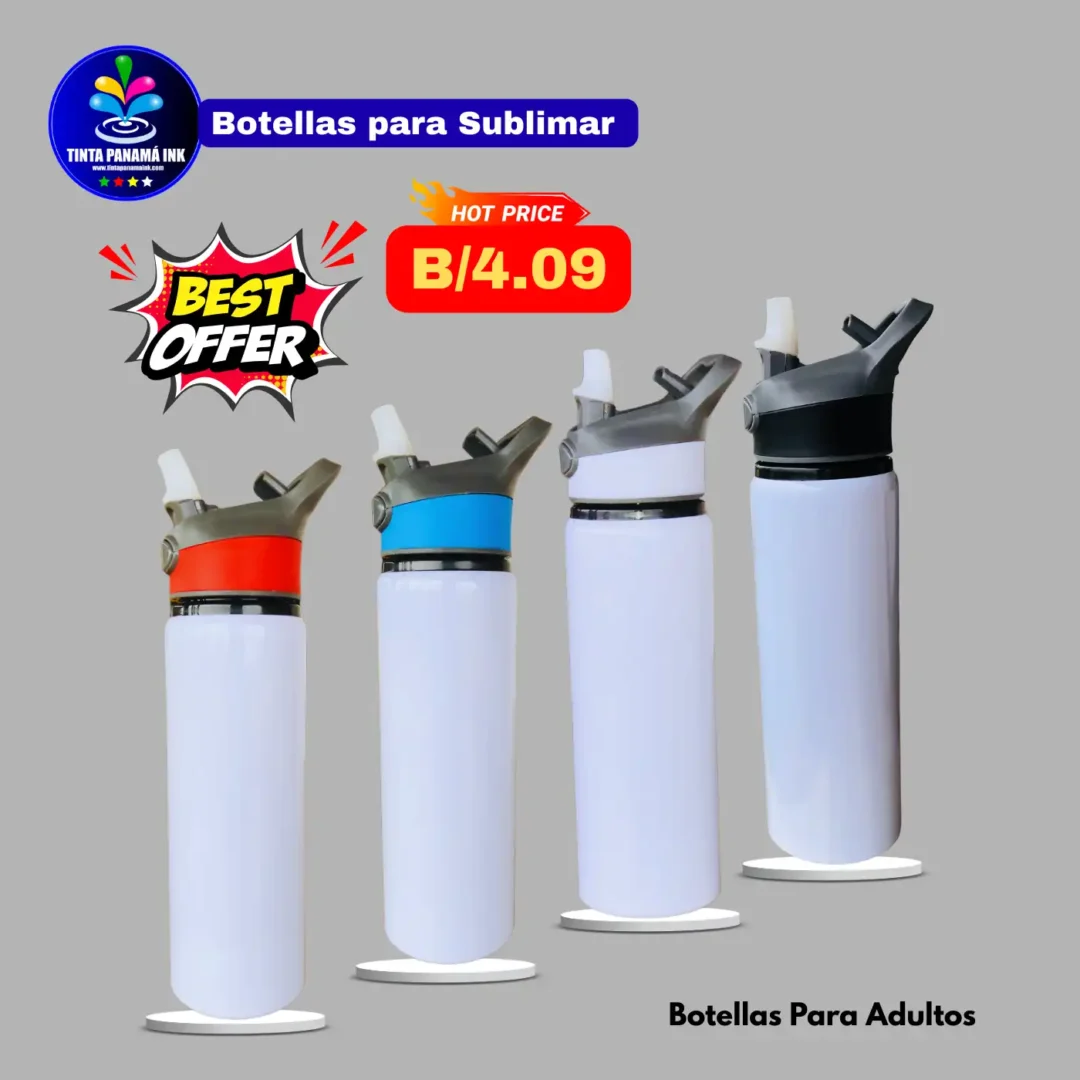 botellas con tapa de colores