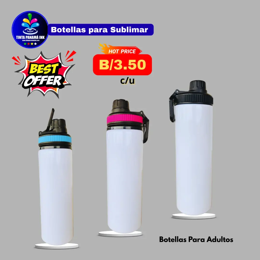 Botellas de 750 ml con franja Rosada