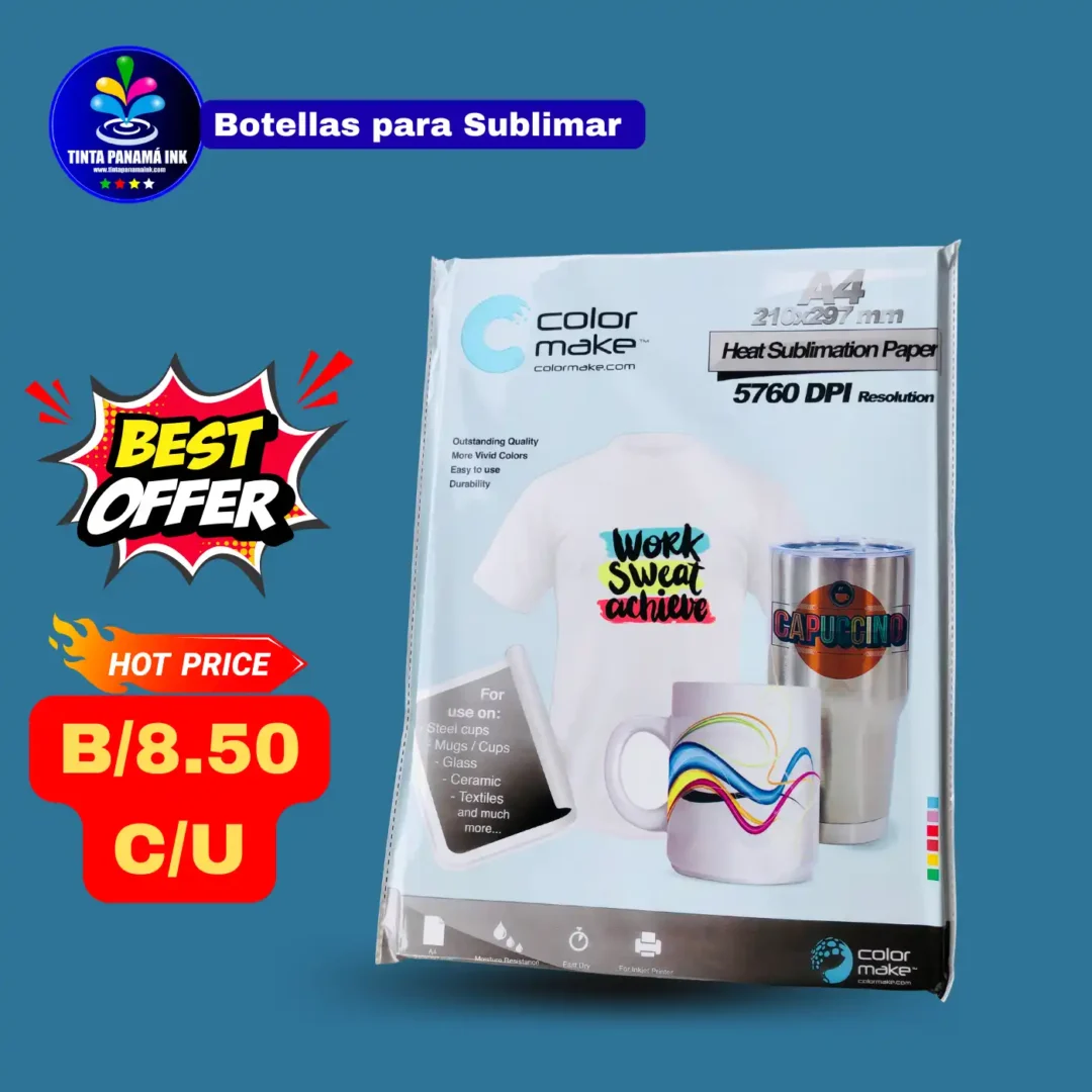 Tinta de sublimación A4 color make
