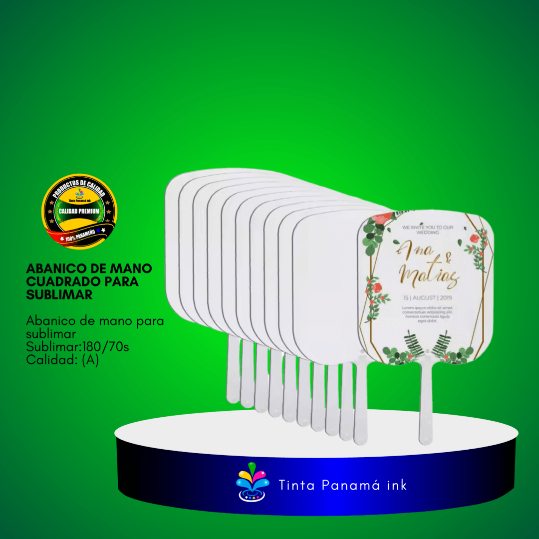 Abanico Cuadrado de Plastico Para Sublimar