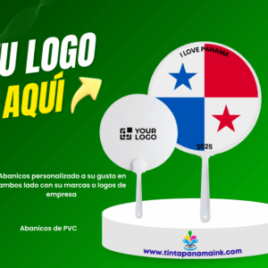 Abanico sublimado Te amo Panamá