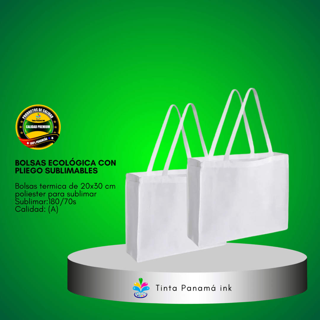 Bolsas Ecológicas con Pliego de 20x30 cm Para Sublimar