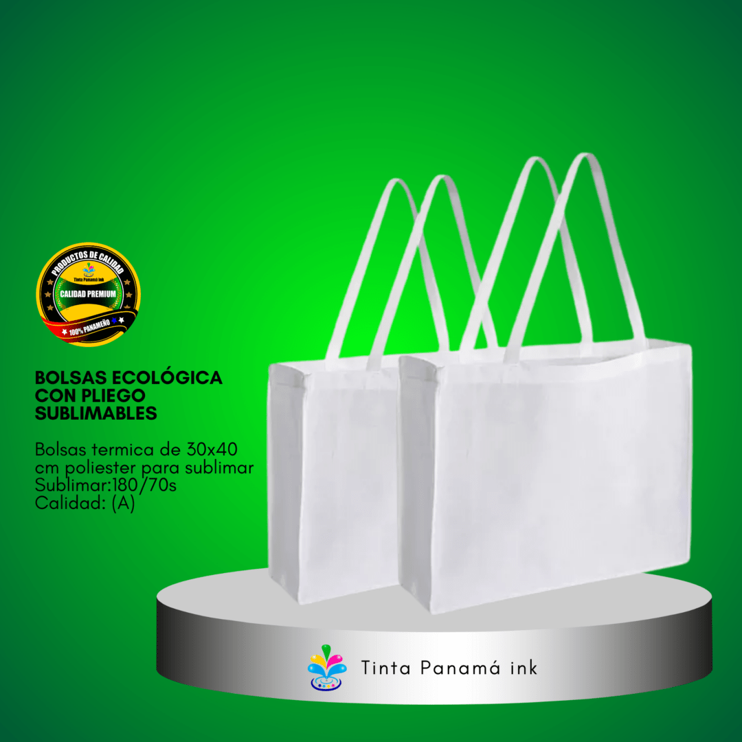 Bolsas Ecológicas con Pliego de 30X40 cm Para Sublimar