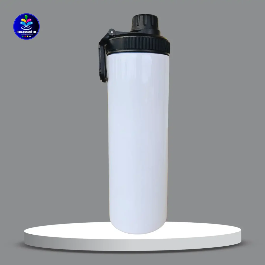 Botella de 750 ml con franja negra para sublimar