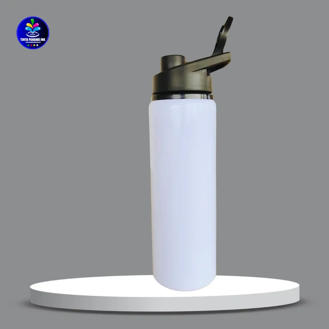 Botella de 750 ml con tapa Negra para sublimar