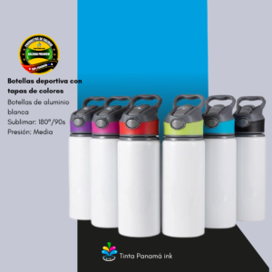 Botellas Deportivas de 750ml con franjas de colores