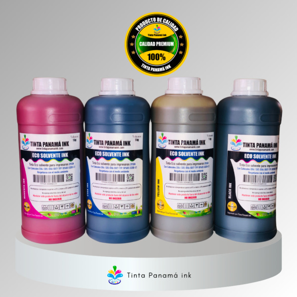 Kit de Tinta Eco Solvente Cyan, 1OOO ml