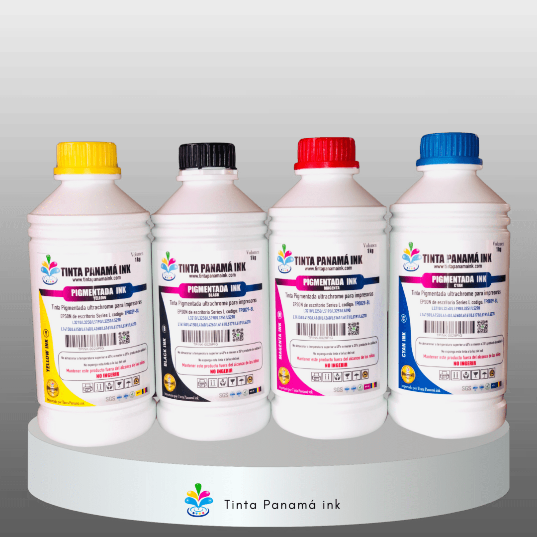 Kit de Tinta Pigmentada para Epson CMYK 1000 ml