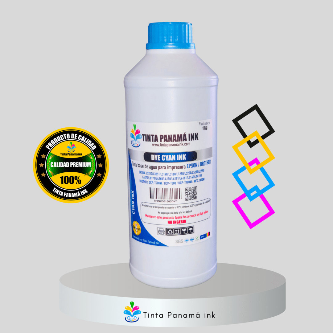 Litro de Tinta Cyan compatible EPSON, 1OOO ml