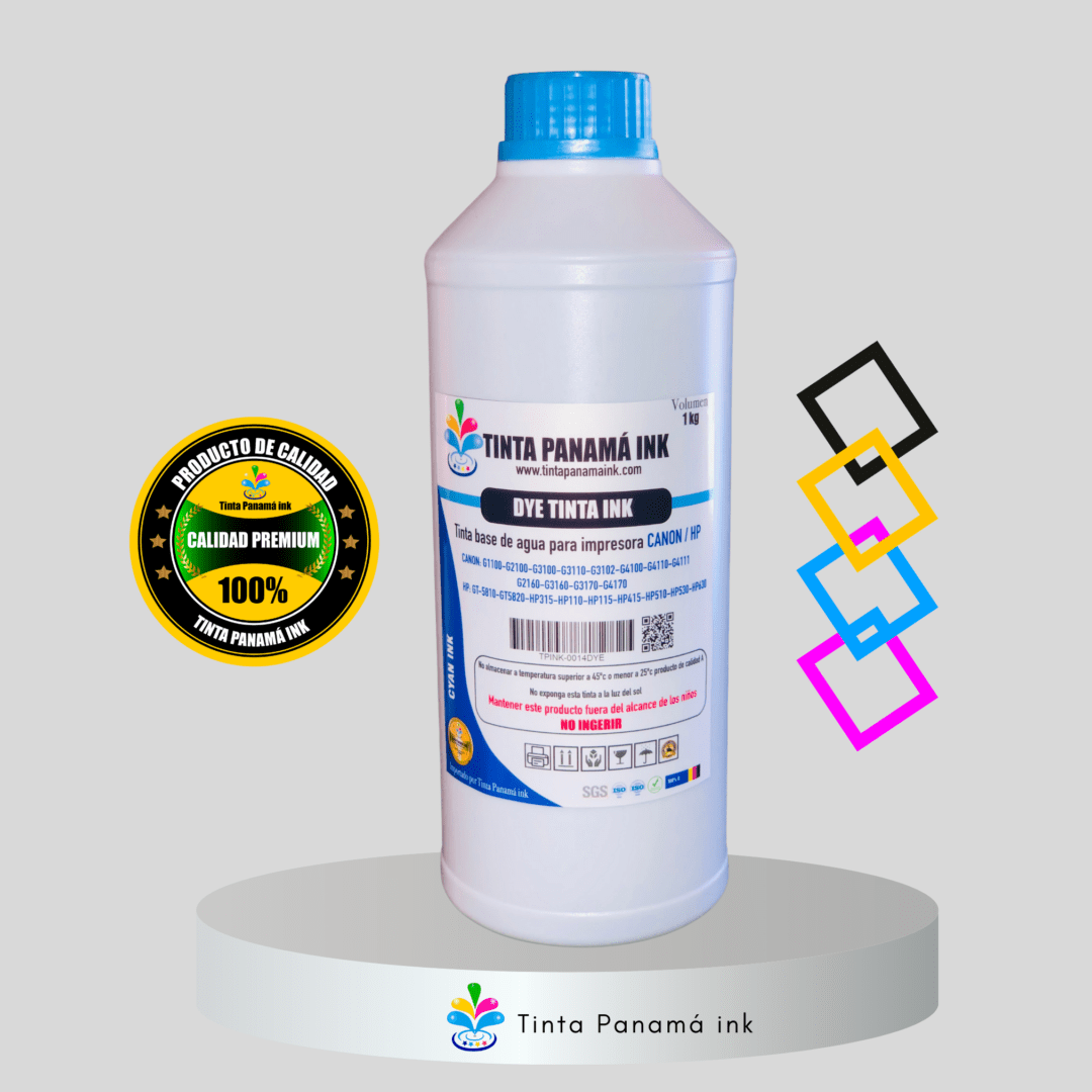 Litro de Tinta Cyan compatible CANON, 1OOO ml