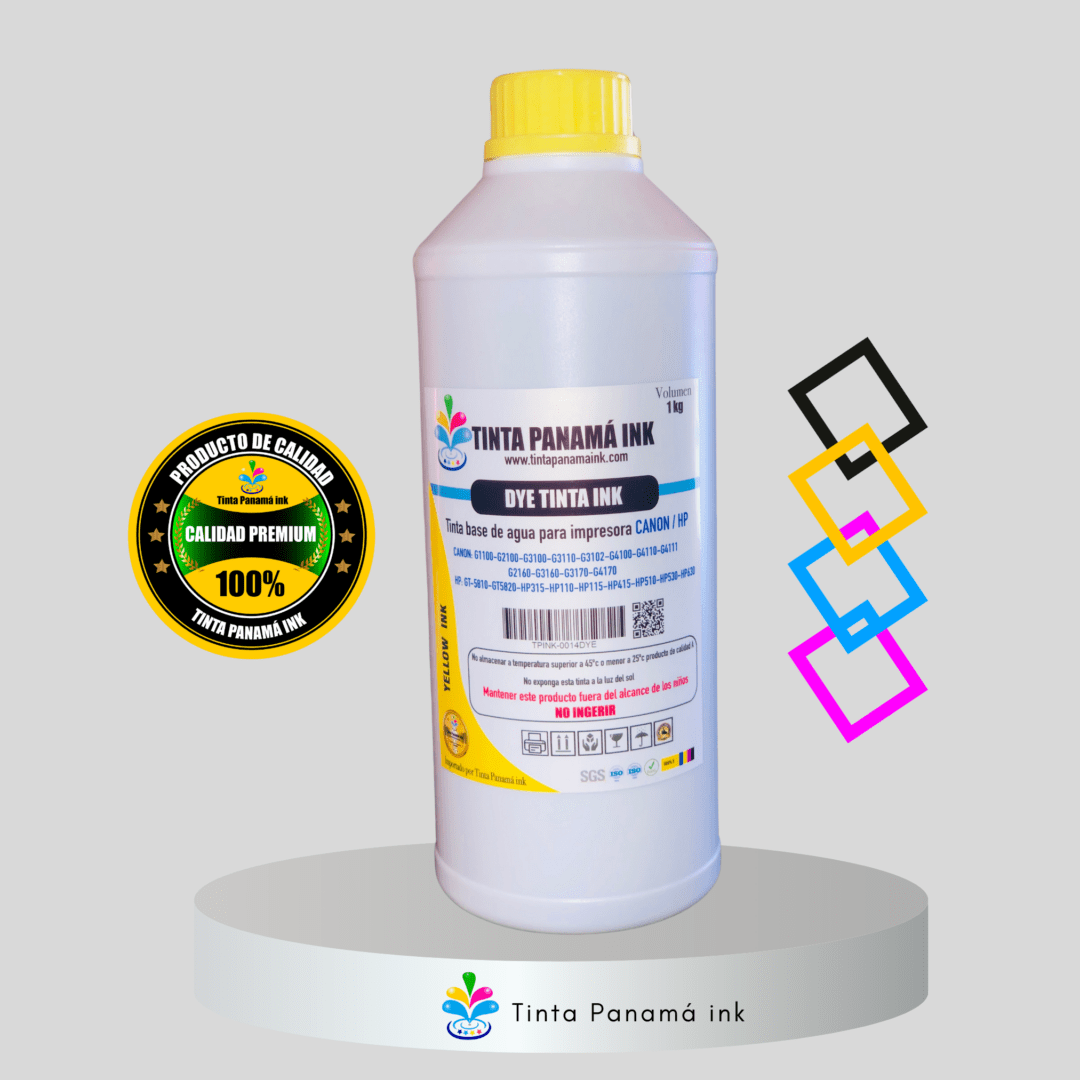 Litro de Tinta Yellow compatible CANON, 1OOO ml