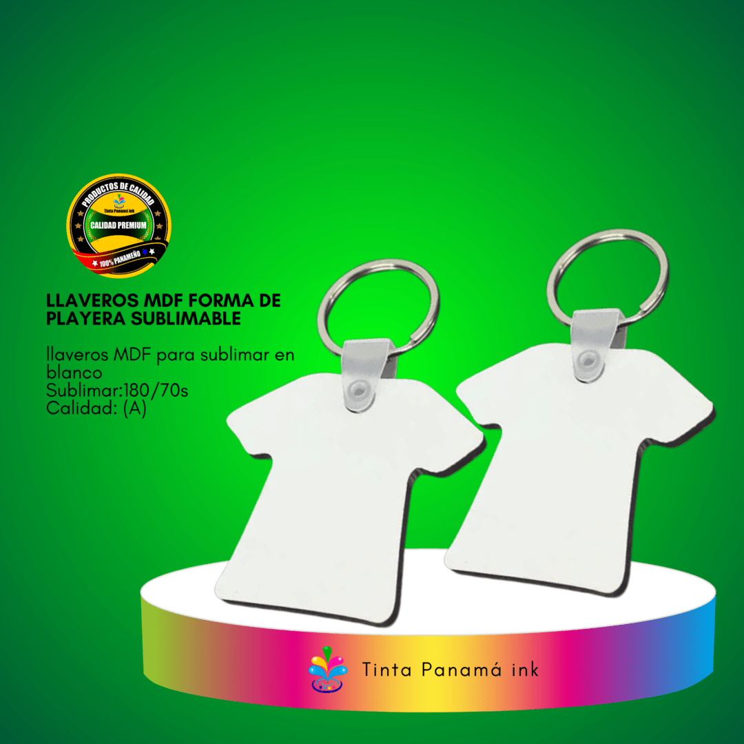 Llaveros MDF Forma de Playera Sublimable