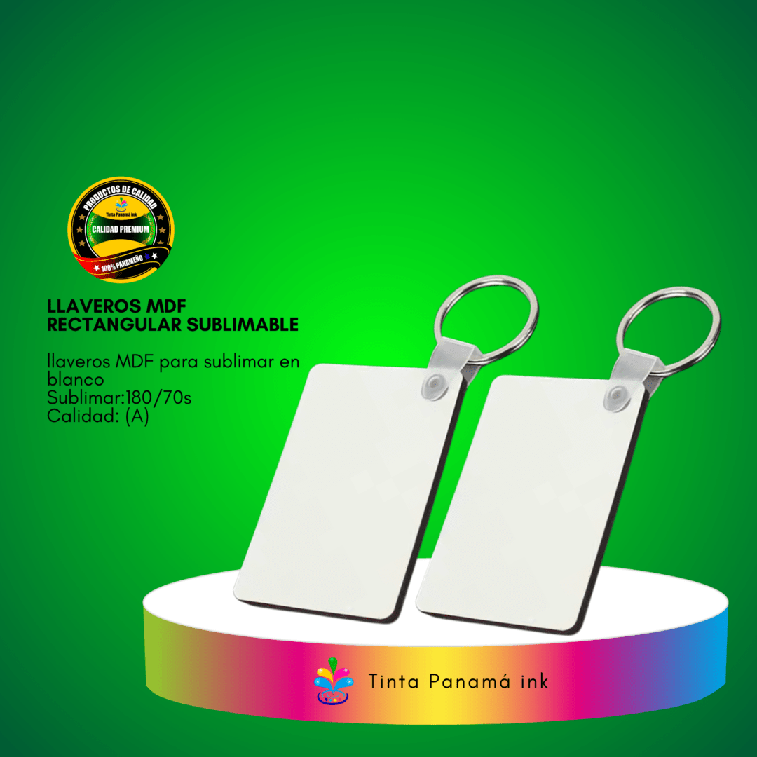 Llaveros MDF Rectangular Sublimable