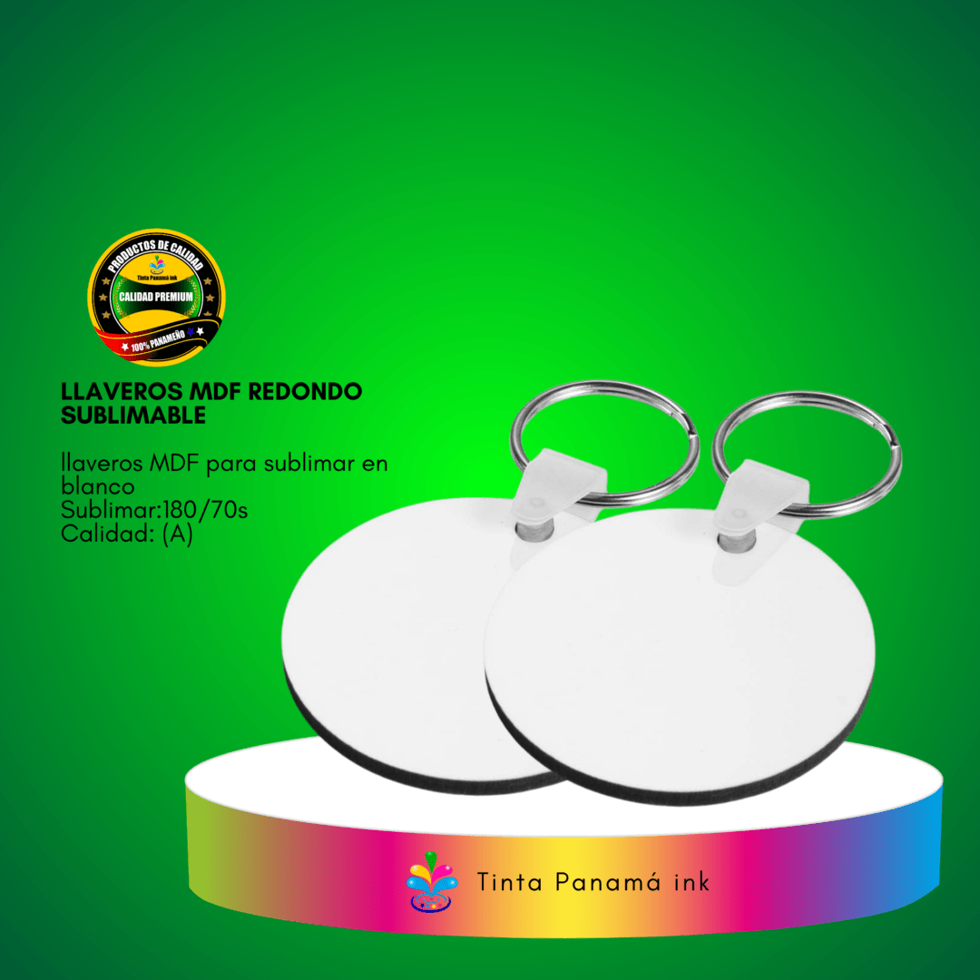 Llaveros MDF Redondo Sublimable