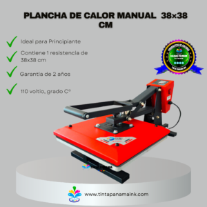 Plancha de calor manual 38×38 cm