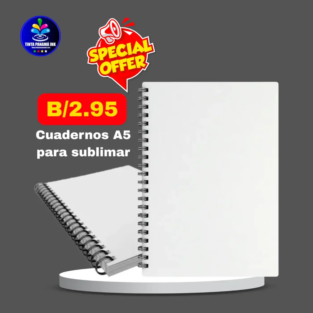 Oferta de cuaderno para sublimar