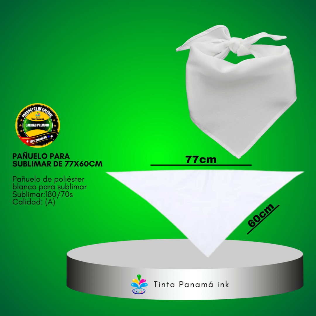Pañuelo de Poliéster Para Sublimar 77x60cm