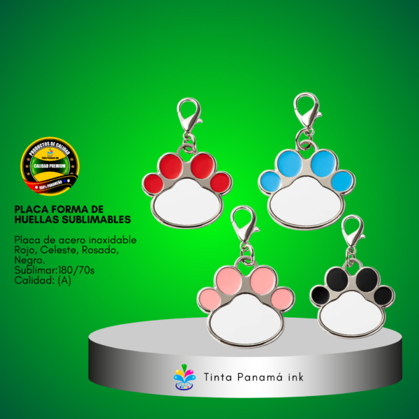 Placas Para Mascota Forma de Huellas