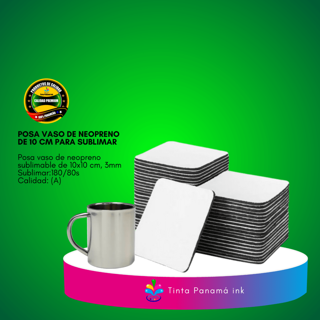 Posavasos de Neopreno 10x10cm Cuadrado