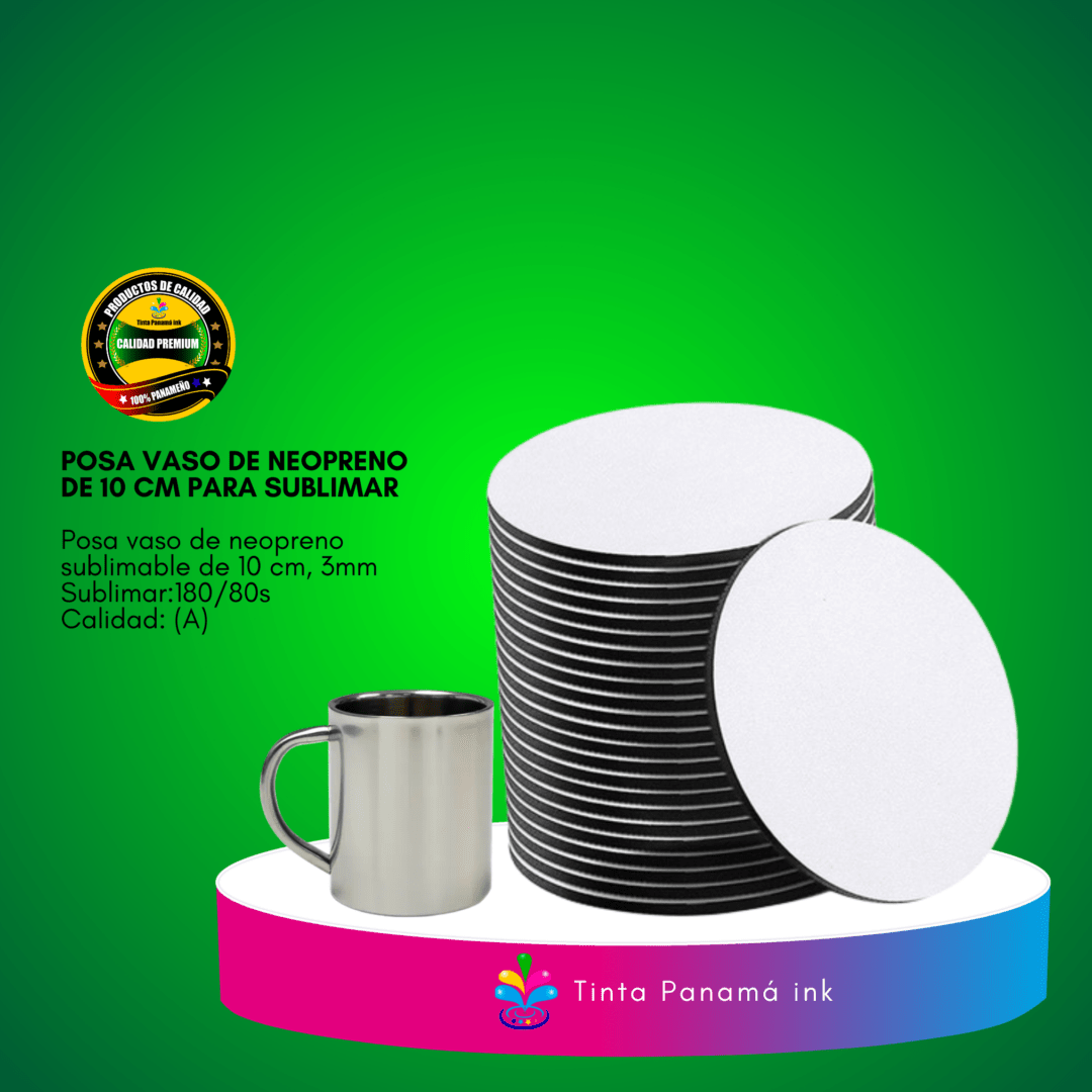 Posavasos de Neopreno 10x10cm Redondo