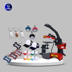 Prensa para sublimar logos y llaveros