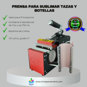 Prensa sublimar tazas y botellas