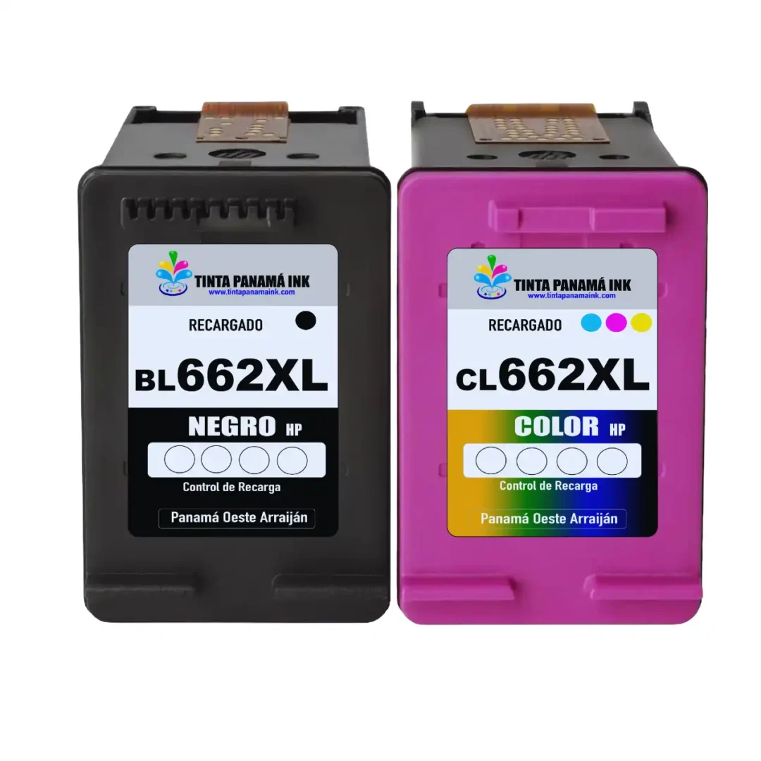 recarga de cartuchos hp 662xl color y negro