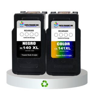 Recarga de Cartuchos Canon PG140XL Negro y CL141XL Color.