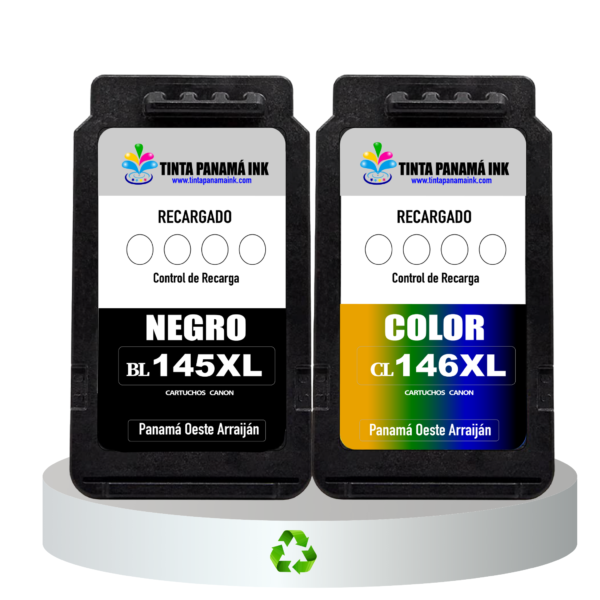 Recarga de Cartuchos Canon PG 145XL Negro y CL146XL Color
