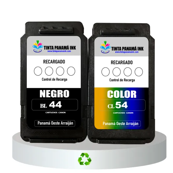 Recarga de Cartuchos Canon PG44 Negro y CL54Color