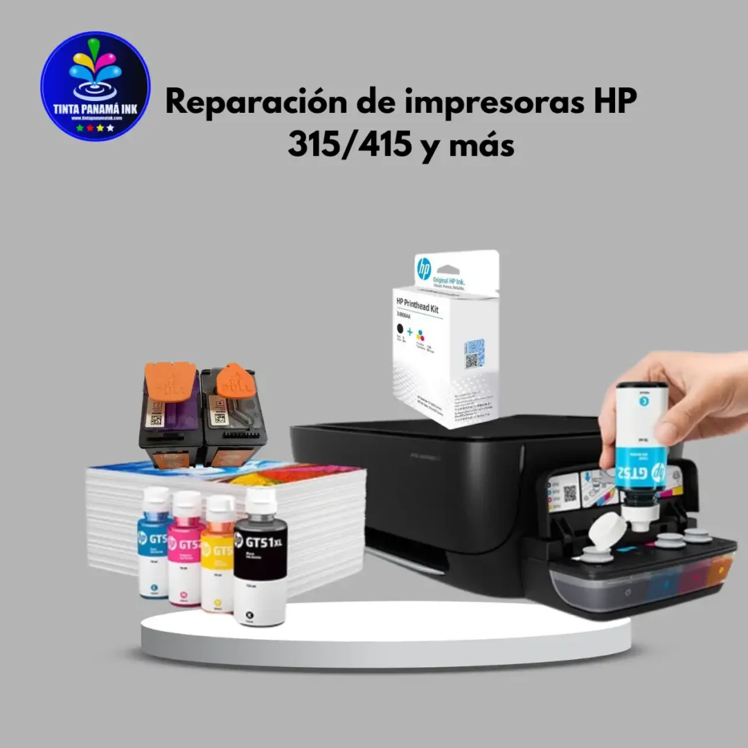 Reparación de impresora HP Eco Tank 315/415