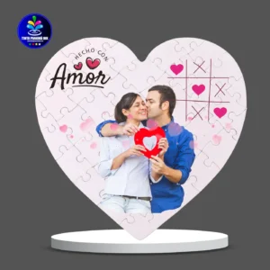 Rompecabezas en forma de corazón brillante para sublimada