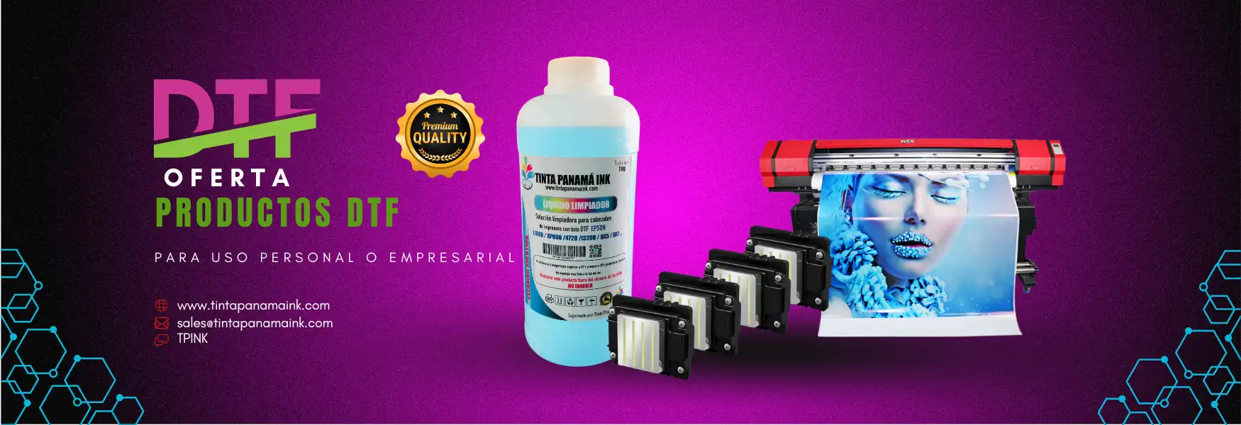 Solvente para limpiar cabezal DTF