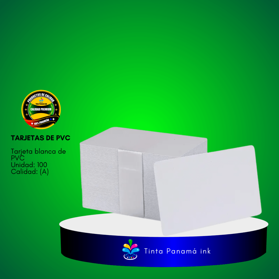 Tarjetas de PVC Brillante Blanca
