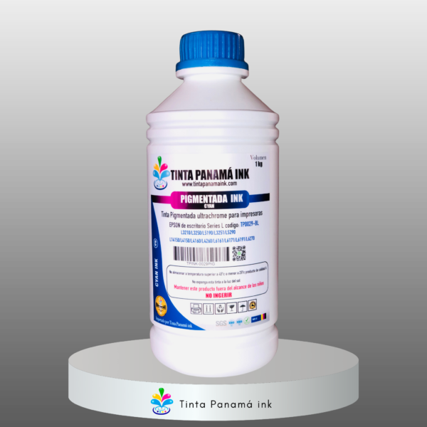 Litro de Tinta Pigmentada para Epson Cyan 1000 ml