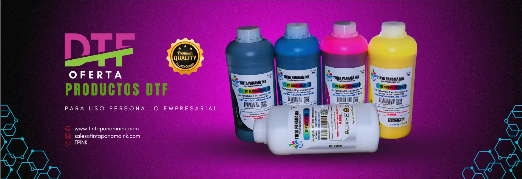 Tintas DTF de colores