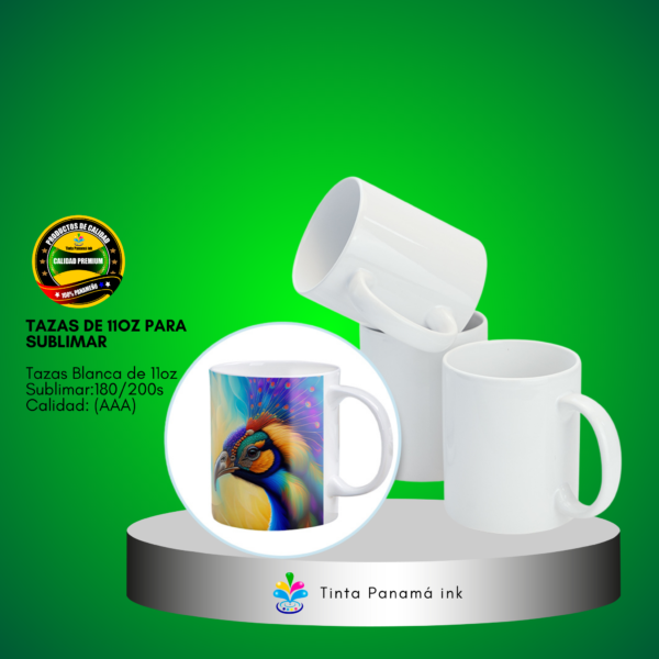 Tazas blanca de 11oz para sublimar AAA