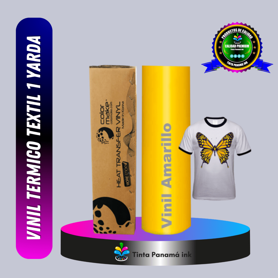 Vinil (PU)Textil Térmico Amarillo 100cm
