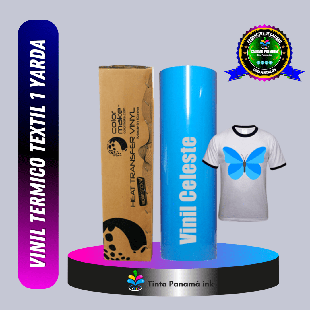 Vinil (PU)Textil Térmico Celeste 100cm