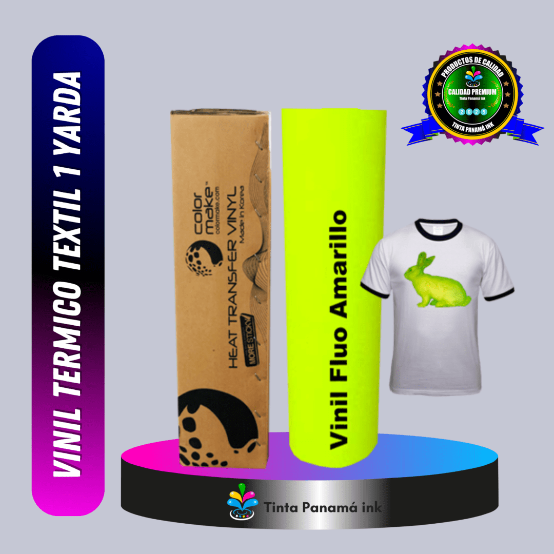 Vinil (PU)Textil Térmico Fluo Amarillo 100cm