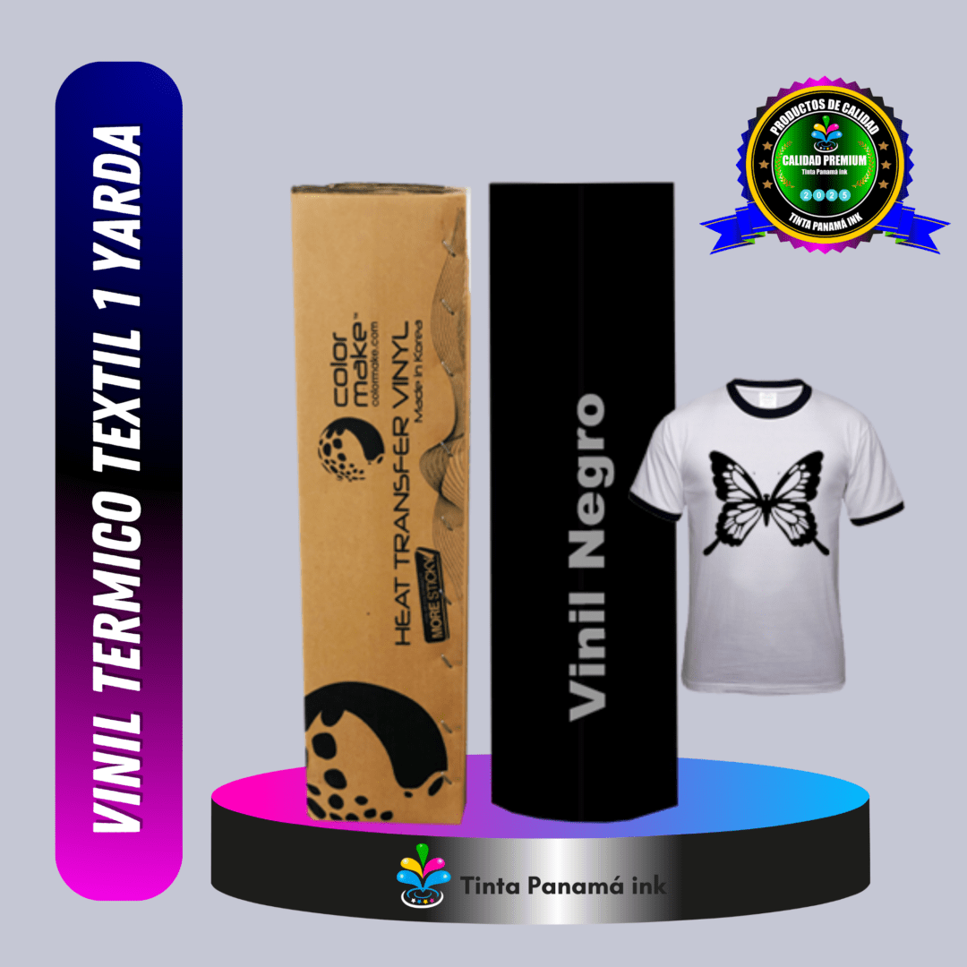 Vinil (PU)Textil Térmico Negro 100x20 cm