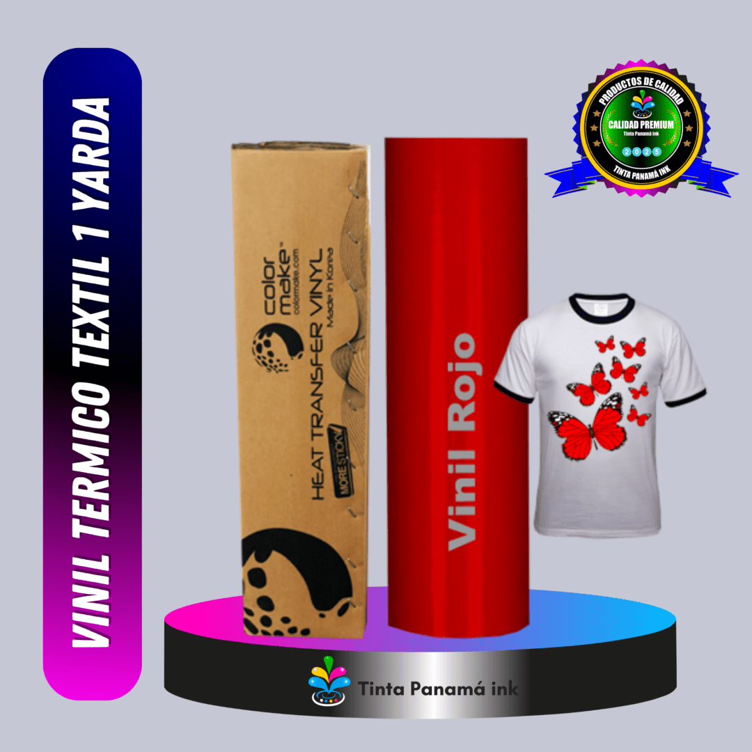 Vinil (PU)Textil Térmico Rojo 100x20 cm