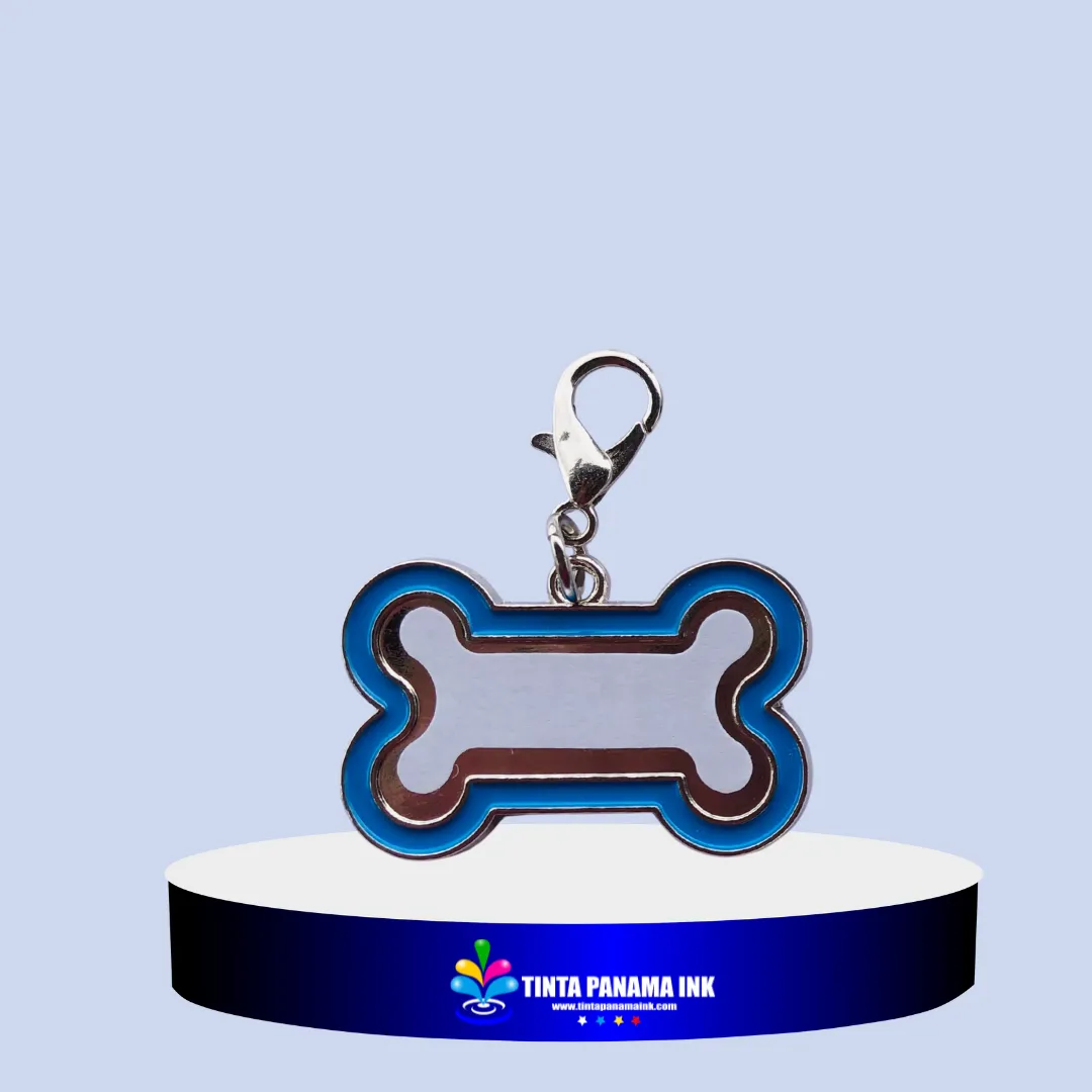 llaveros para mascota tipo hueso color azul claro